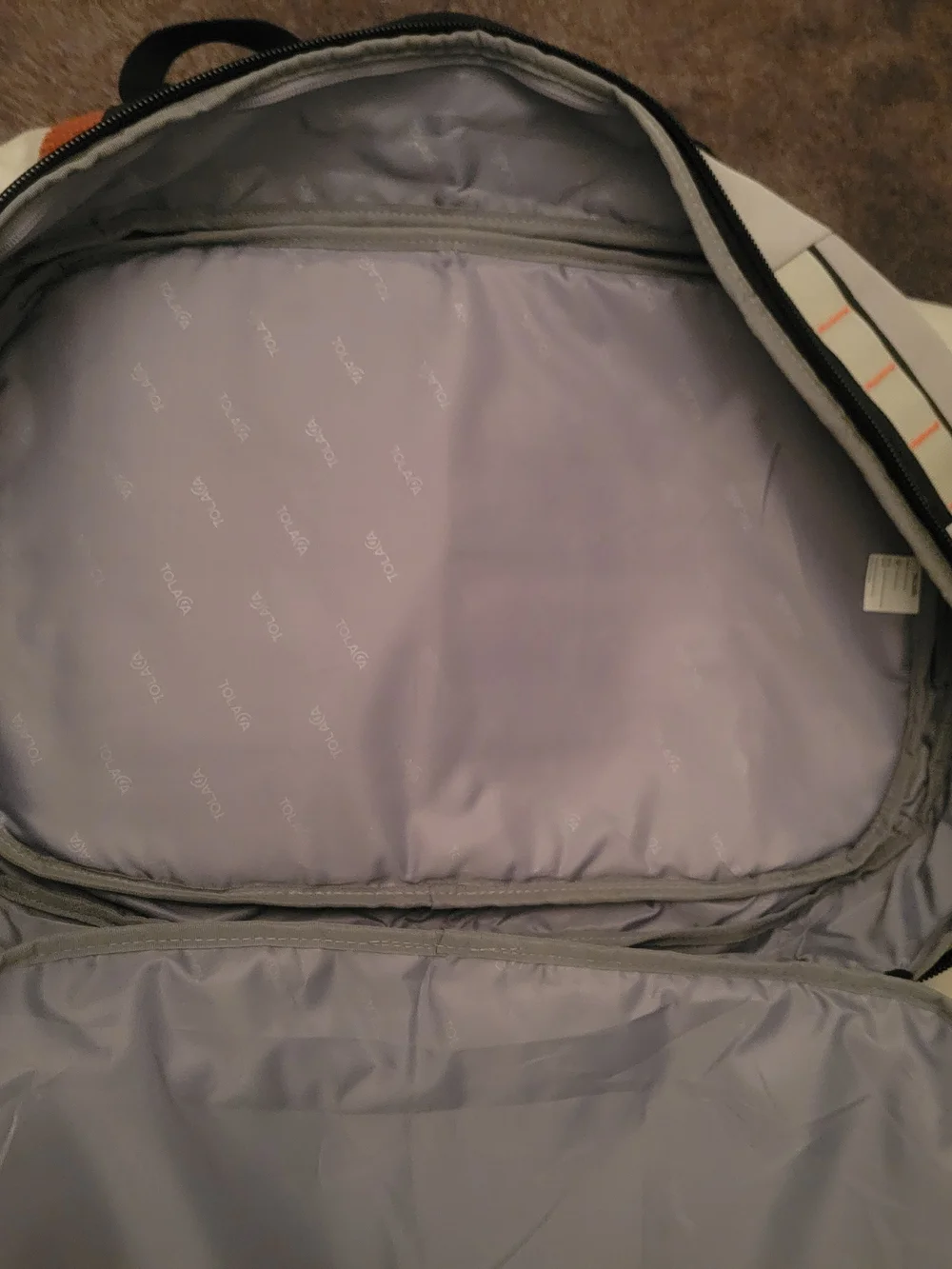 Tolaga gray travel backpack